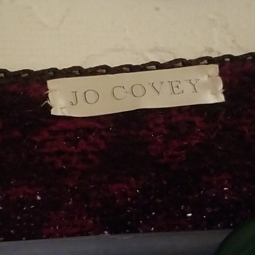 2 piece Jo Covey top burgundy and black Medium